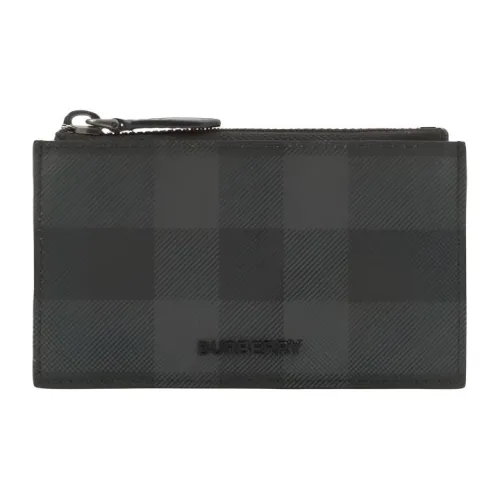 Burberry Футляр Для Карт В Клетку Пять Отделений Для Карт Карман На Молнии Вручную Прокрашенные Края