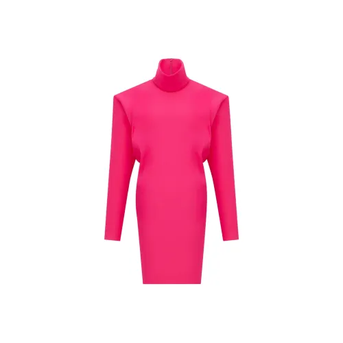 SAINT LAURENT Длинное платье с длинными рукавами женское