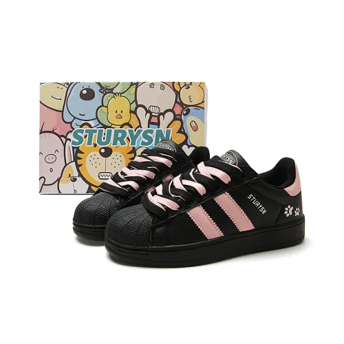 STUR YSN Износостойкий и Легкий Низкий Топ Скейтборд Кроссовки Женские Черный Розовый