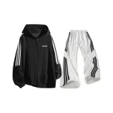 Чёрный+Белый Фотиния Серый Брюки