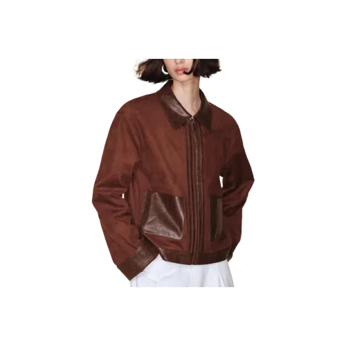 FABRIQUE Корица Красно-коричневый Женские Куртки