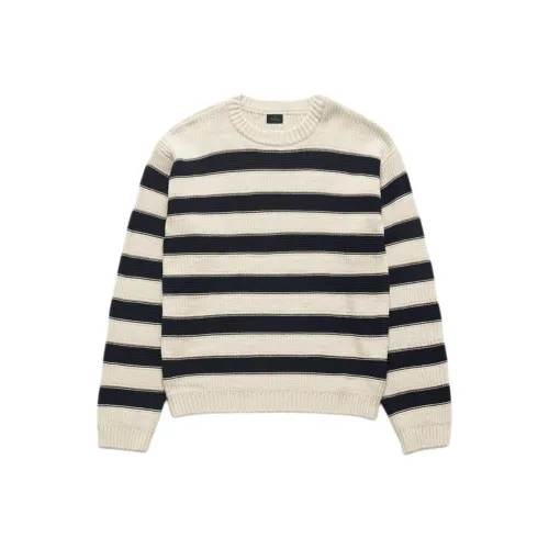 The Barnnet FW25 Eight Milk COLETTE Stripe KNIT_Темно-синий Трикотаж Женские
