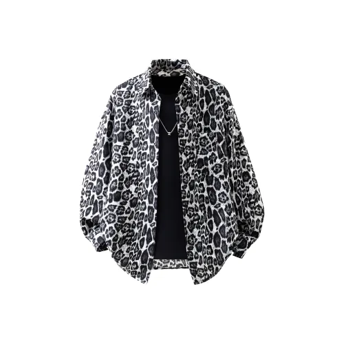 TSGM Леопардовый принт рубашка унисекс