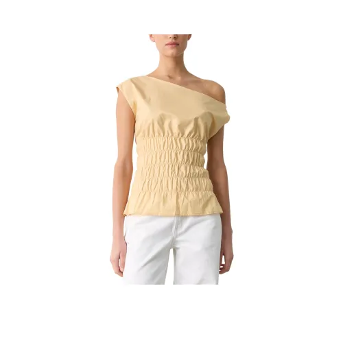 GLASSONS Поплин Асимметричная Рубашка с Рюшами Женская