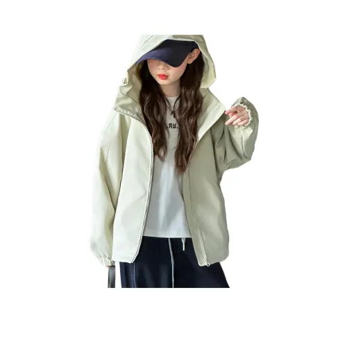 ЮЙЧЖАОЛИНЬ Экрю Пальто Школьный возраст Ветровки