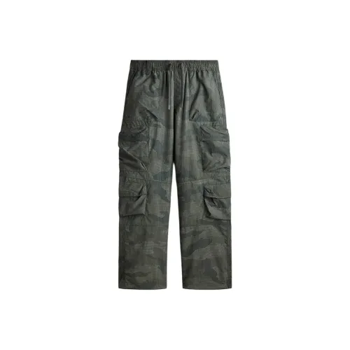 H M Темно-зеленый Узор Мужские Карго Брюки