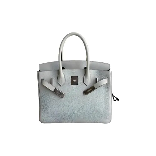HERMES Birkin Коровья кожа Togo Сумка Birkin Сумка Женская 0W Gris Neve Ледяной кристально-серый