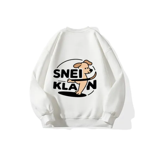 SNEIKLAU Белый Унисекс Свитшоты