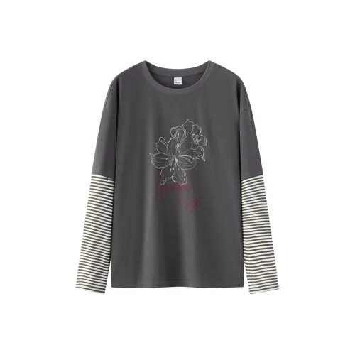 SEM R Длинный рукав Т-рубашка Женская