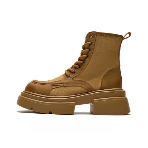 7 SEVFUN Классический Британский стиль Желтые Ботинки Рабочие ботинки Короткий Мартин Ботинки Женские