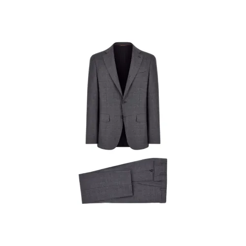 Canali Gray Men's Business Suits Canali Серый Мужской Бизнес Костюмы