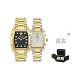 Черный Белый Пара Часы [Коробка Лимитированная + Парфюм]