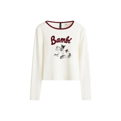 H M Белый Олень Пятно Женские T-рубашки