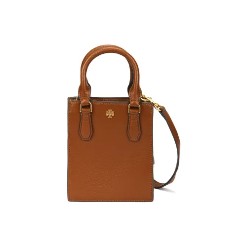 TORY BURCH Blake Коровья кожа Сумка Сумка через плечо Сумка через плечо Мини Женская Коричневая