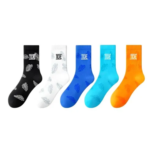 MIIOW 5 пар носков Mid для мужчин Mash ups до икры