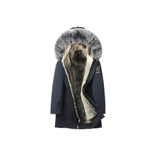 OGQG Темно-синий Синий Мужской Парки