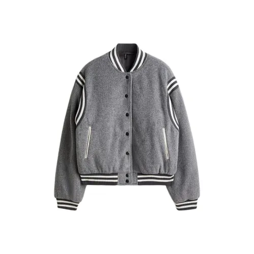 H M Серый Женский Бейсбольный Джерси