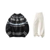 Чёрный + Бежевый Брюки