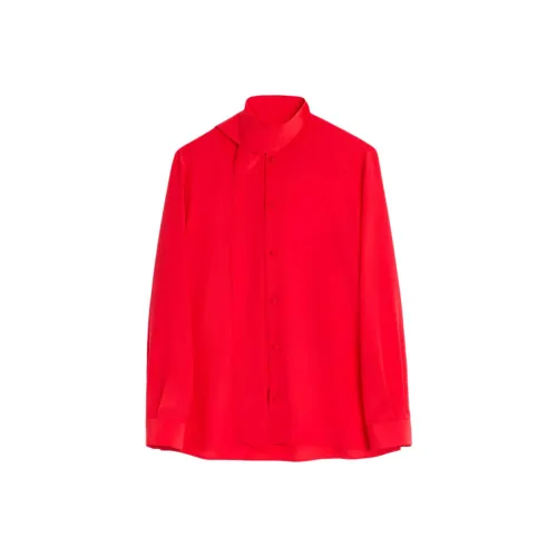 Valentino Red Men's Shirts Валентино Красные Мужские Рубашки
