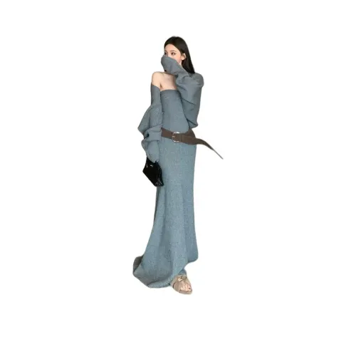 GIUHF Серый комплект Женские Слиплатья