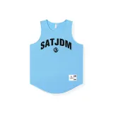 Качество [SJ+Круглый Логотип] Светло-Синий Майка с Аркой (Черный Логотип)