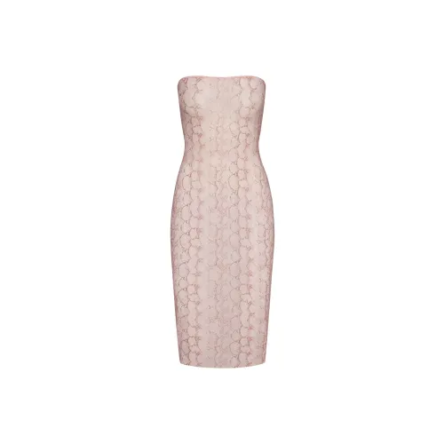 SKIMS FW25 MILKY Прозрачный MIDI TUBE Платье Без рукавов Платье Женское