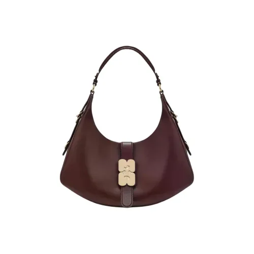 GANNI Переработанная Телячья Кожа Одно Плечо Сумка Маленькая Женская Умбра