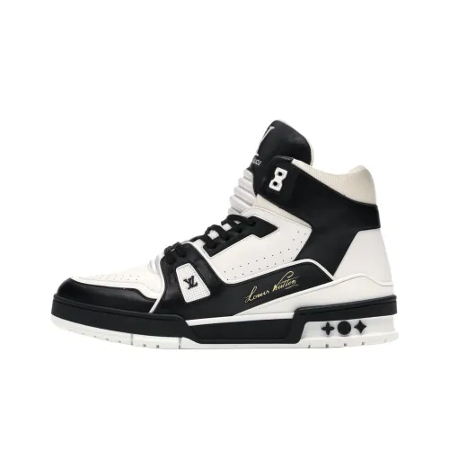 LOUIS VUITTON Тренер Стильные Скейтбординги Мужской Черный Белый