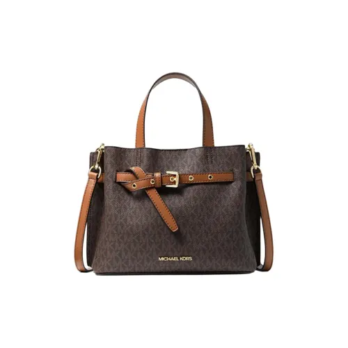 MICHAEL KORS Эмилия Покрытый холст Сумка через плечо Сумка Маленькая Женская Желудево-коричневая