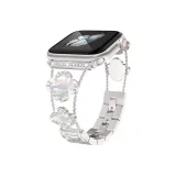 Четырехлистный клевер, металл, ремень, браслет, белый