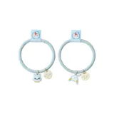 Светло-синяя резинка для волос с котенком - парная