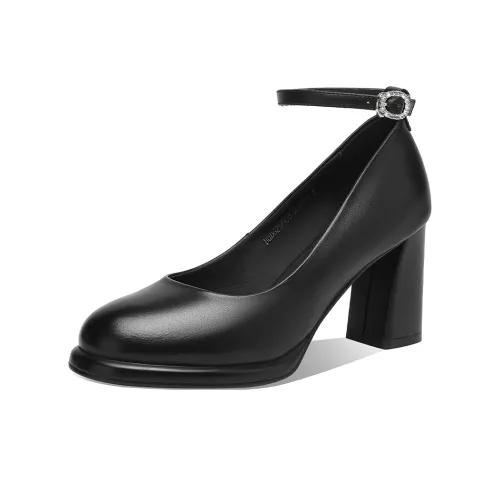 BOERDIQI Грубый каблук Мэри Джейн туфли 7,5 см женские