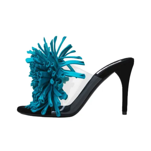 Alaia Rubber Slide Тапочки 9 см Женские Синие