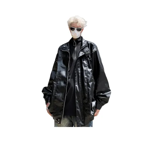 PISYPOX Черный Унисекс Кожаные куртки