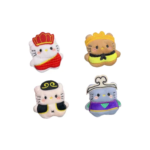 BUDUO Милый Soft and Cute Кошка Apprentice 4 человека Украшение Плюшевый Брелок 9 см Высота