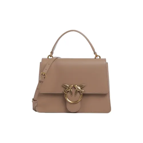 PINKO Сумка через плечо из кожи женская бежево-коричневая