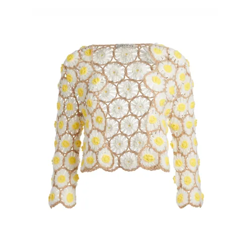 ALICE+OLIVIA ANDERSON Daisy Crochet Кардиган Трикотаж Женский