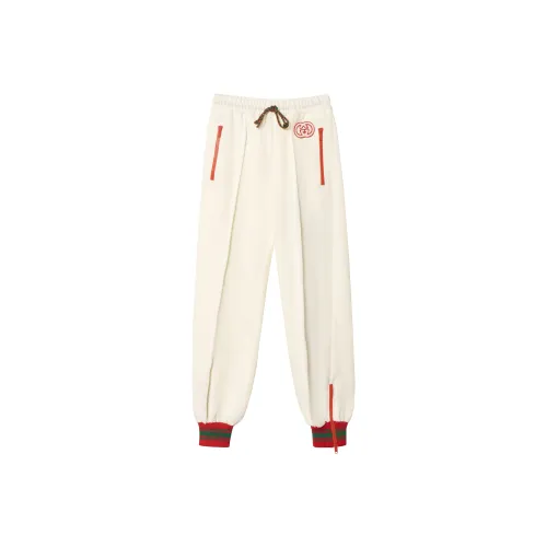 GUCCI SS23 Вязаные спортивные брюки женские кремово-белый