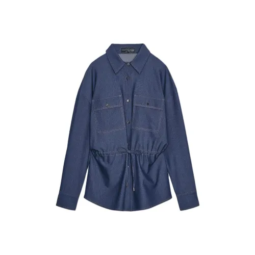 ZARA Индиго Женские Рубашки