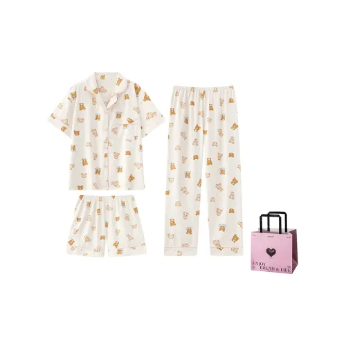 NATTY Медведь Одежда Комплекты [Сумка для покупок с сердцем] Женские Пижамные Наборы