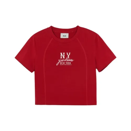 MLB New York Yankees Red Women's T-Shirts MLB Нью-Йорк Янки Красный Женские Футболки