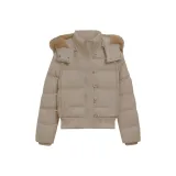 Хаки хлопковый пуховик