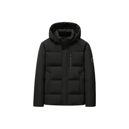 COMBO Зимний Утолщенный Ветрозащитный Устойчивый к холоду Термический Гусиный пух Пальто с капюшоном Укороченный пуховик Мужской