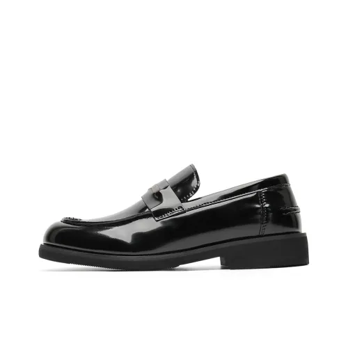 Chi Wolf Лоферы Британский Коммутирование Кожаные туфли Унисекс