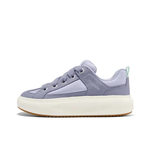 Skechers Cloud Cheese Пухлые туфли Дышащий Увеличение Высоты Низкий Топ Кроссовки для скейтбординга Женские Лаванда