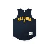 Качество [SJ+Круглый логотип] Темно-синий Arc Майка (Желтый логотип)