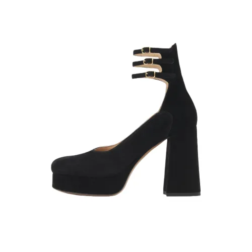 Chloe Loti Грубый каблук Высокие каблуки 10 см Женские Черный