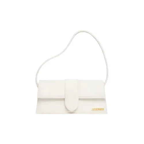Jacquemus Le Bambino Хлопок Одно Плечо Сумка Стандартная Женская Серо-Белая