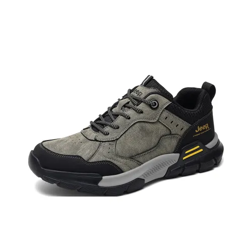 Jeep Амортизация Устойчивость к износу Дышащий Покрытие Сцепление Низкий Топ Альпинистская Обувь Мужская