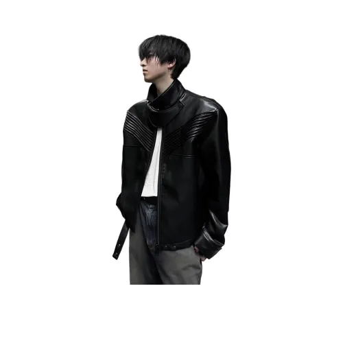 PISYPOX Черный Унисекс Кожаные куртки